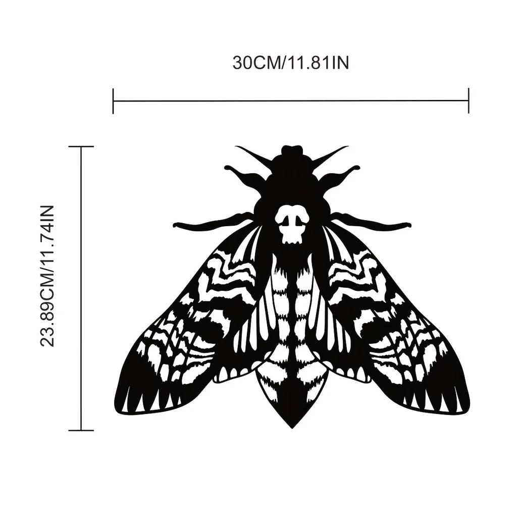 

Металлическая готика Голова смерти Моль Искусство Настенный декор Моль Металлическое искусство Металлический знак Моль Знак Голова мотылька Настенное искусство в гостиной светло-серый