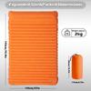 Outdoor Camping Inflatable Mattress, Foot Step On Automatic Inflatable Mattress, Press Rhombus TPU with Pillow Camping Tent Sleeping Mat