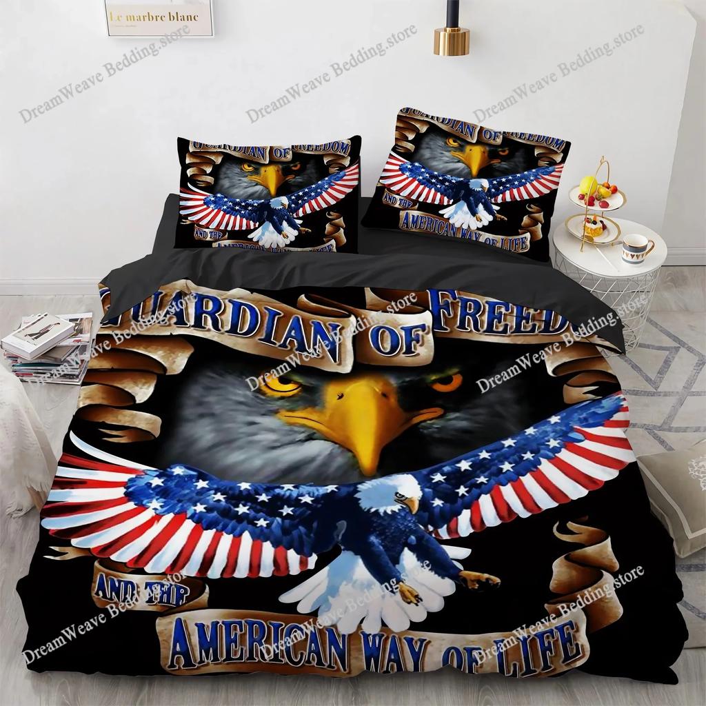 Creative American Flag Bedding Set Duvet Cover 3d Bedding Fashion Design Decoration King Duvet Cover Set Double Bed Set Bedding9