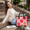 Cute Strawberry Pattern Women Tote Bag Casual Portable Large Capacity Daily Shopping Handbag