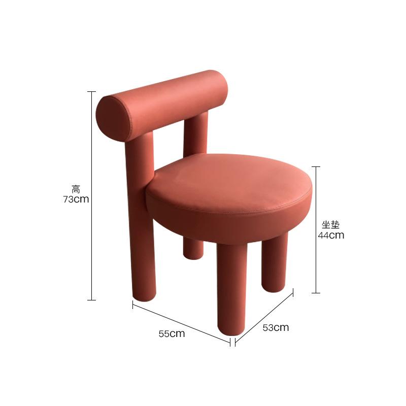 Light Luxury Modern Makeup Stool,Casual Backrest Chair for Bedroom Dressing Table,Designer Dining Chair for Home Use,Comfortable