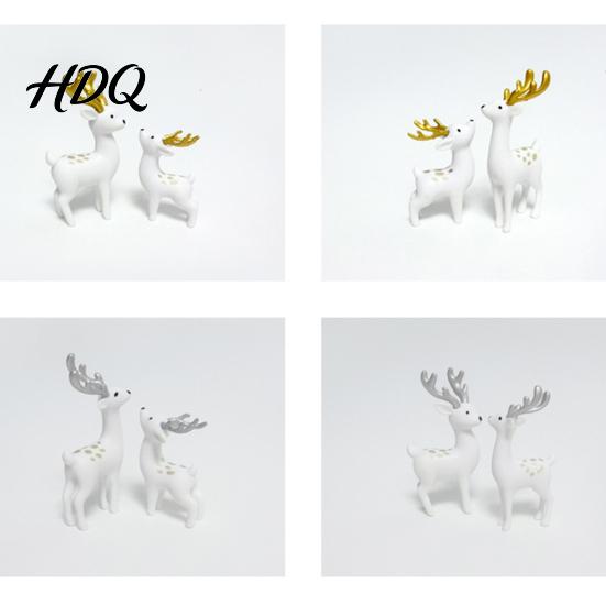 Small Animal Figure for Moss Micro Landscape 3 Pcs Mini Deer Figurines Cute Woodland Decoration Miniature Exquisite Ornament Bookshelf Display