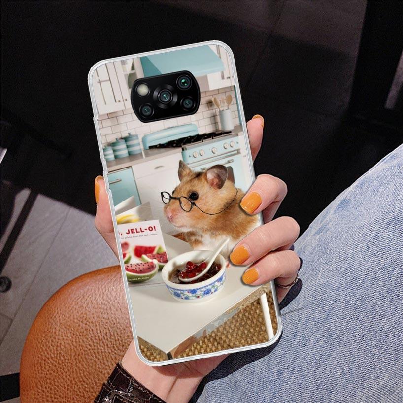 Cute Lovely Pet Hamster Phone Case For Xiaomi Poco X7 X6 X5 Pro F7 Ultra Redmi 15C 15 13C 13 12C 12 10 10A 10C 9 9A 9C 9T Cover