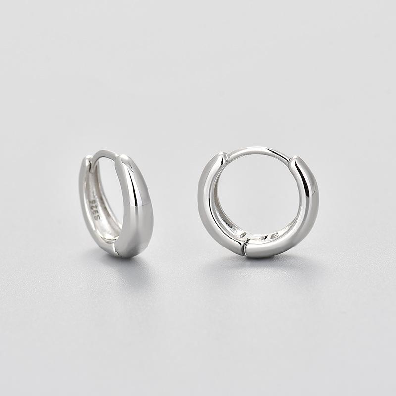 Minimalist Polished Teardrop Hoop Earrings For Women Elegant Simple Circle Ear Cuffs Personality Jewelry copper