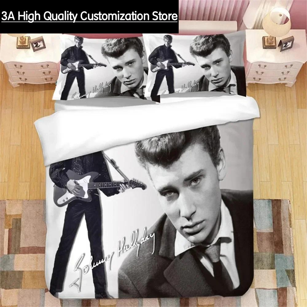 Johnny Hallyday 3D Printed Bedding Set Duvet Covers Pillowcases Comforter Bedding Set Bedclothes Bed Linen