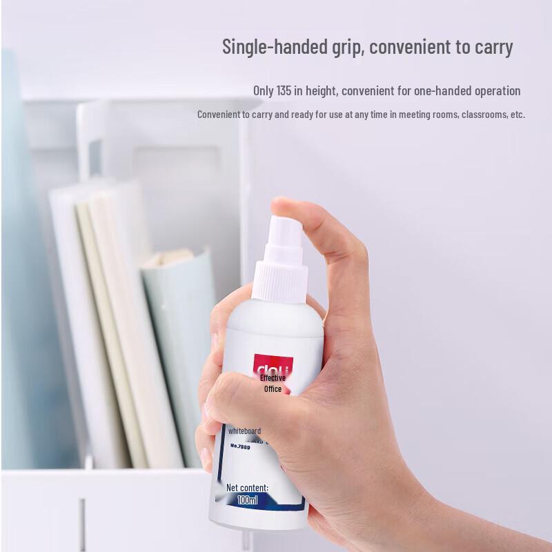 Deli Whiteboard Cleaner, 100ml Bottle, 3-Pack