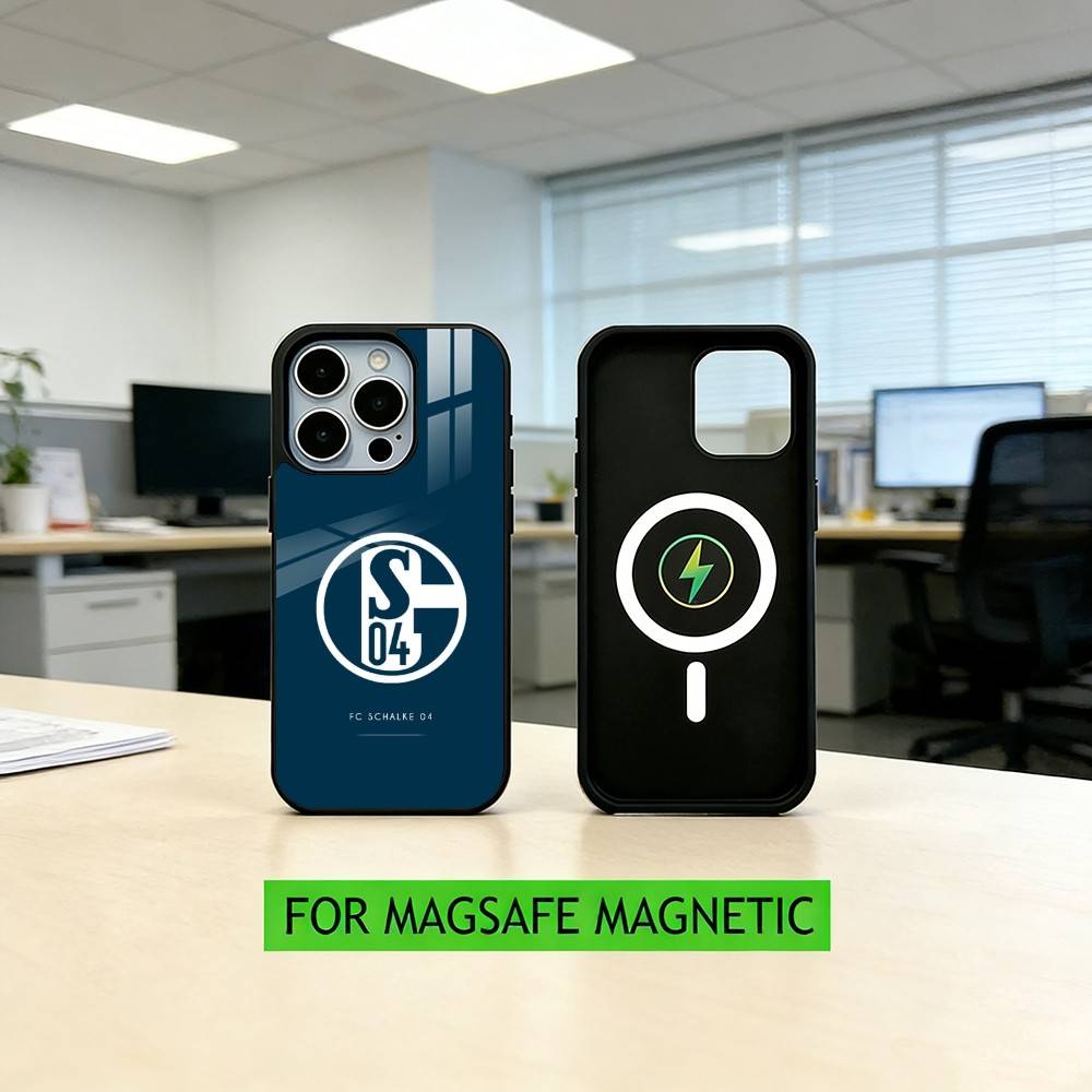 

Чехол для телефона S-Schalke 04-PC для iPhone 17, 16, 15, 14, 13, 12, 11 Plus, Pro, Магнитный, Для беспроводной зарядки MagSafe iphone16e
