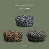 Beret Stylish Wool For Women Leopard Print Warm Fall And Winter Trendy Hat