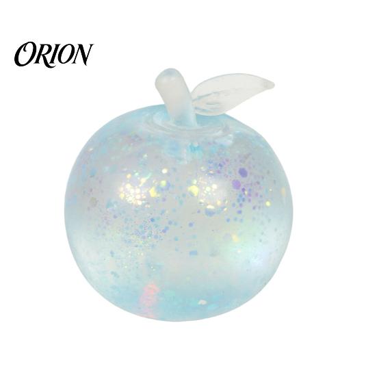 Relaxing Desk Toys for Office Maltose Glitter Apple Squeeze Stress Ball, Soft TPR Slow Rising Fidget Elastic Pinchable Sensory Toy Anxiety Relief,
