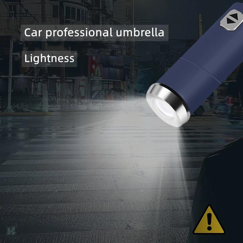 Car Sticker Automatic Umbrella with Reflective Stripe Reverse Led Light For Skoda Octavia Superb Fabia Kamiq Karoq Kodiaq Scala