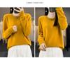 Women's Round Neck Hollow Out Wool Knit Sweater - Slimming Seamless Long Sleeve Pullover
