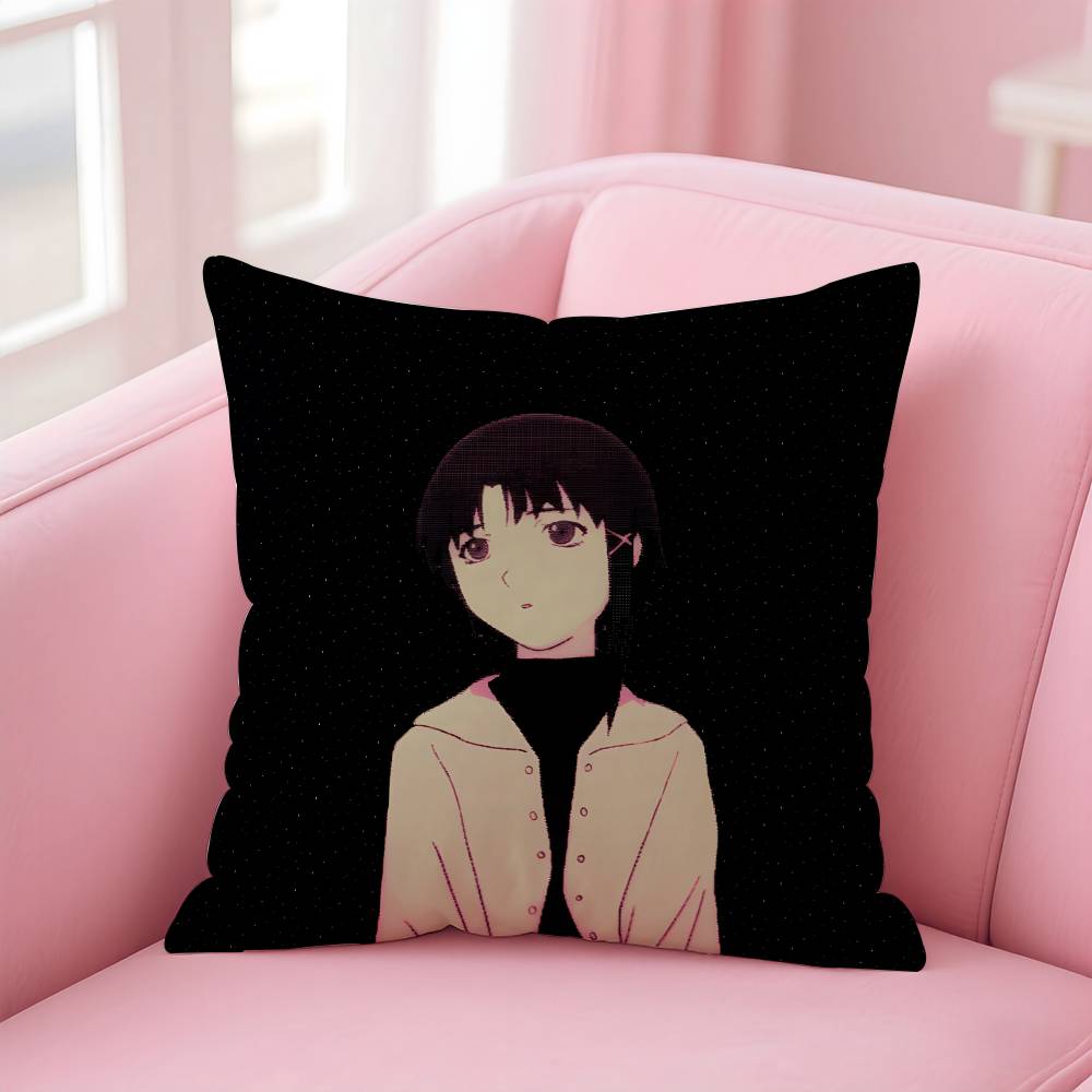 

Anime E-Experiments L-Lain Pillow Case pattern printing pillowcase living room sofa cushion cover bedroom room decor 16x16Inch