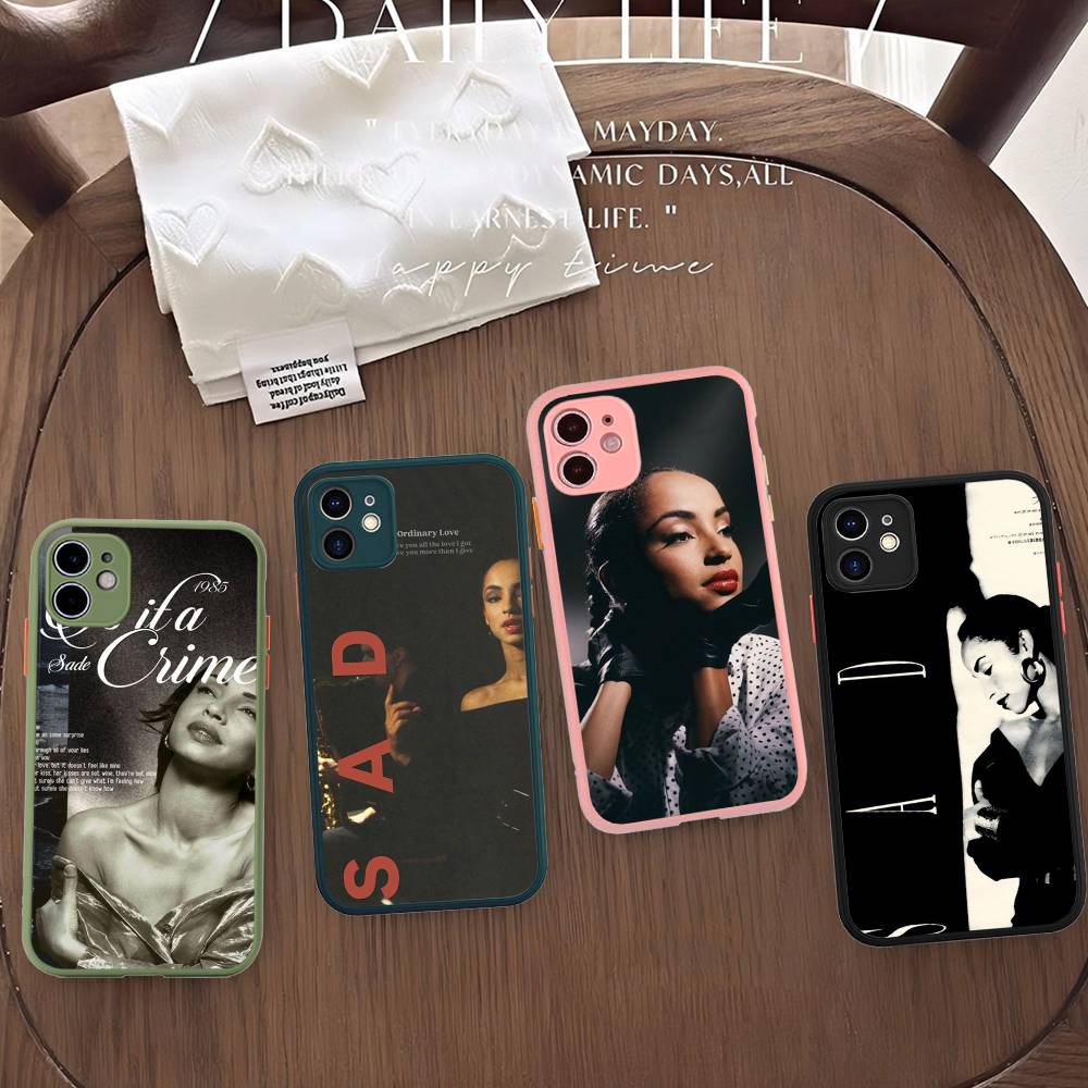 Singer Sade Adu Phone Case For IPhone 13 12 X XS MAX Pro Max 16 15 11 14 Pro Max Shockproof Matte Cover