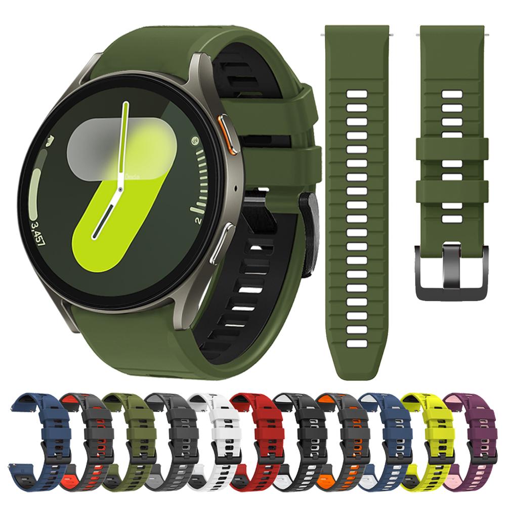 Sport-Silikonband für Samsung Galaxy Watch 7 FE 6 4 Classic 5 pro 45mm 44mm 40mm 43mm 47mm Armband Galaxy Watch6 7 Gürtel Armband