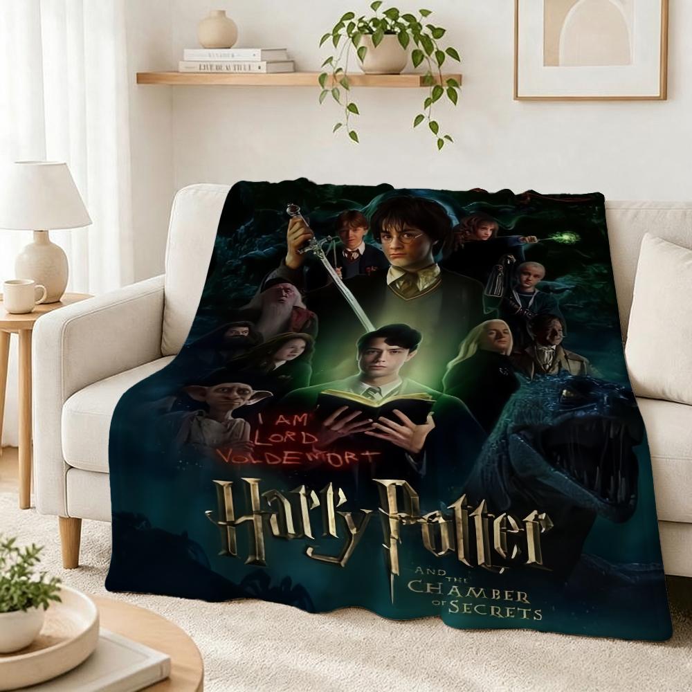 Gryffindor House Flannel Printed Blanket Comfortable Skinfriendly Throw Blanket For Bedroom Sofa Nap Home Decor Great Holiday Gift
