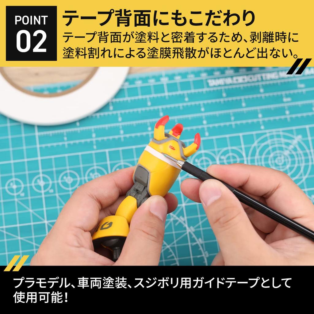 Hi-FIELD Heat Resistant Masking Tape for Curves, Made in Japan, 0.3 inches (8 mm)