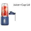 1pc Blue/Pink Portable Small Electric Juicer Stainless Steel Blade Cup Juicer Fruit Automatic Smoothie Blender Kitchen Tool