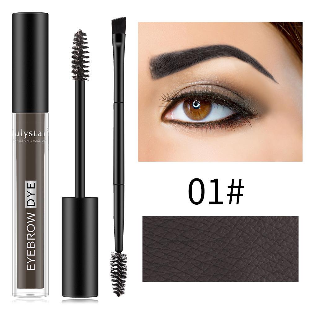 Beauty anti-sweat and long-lasting double-head eyebrow dye cream non-smudging natural three-dimensional wild dyeing styling eyebrow cream