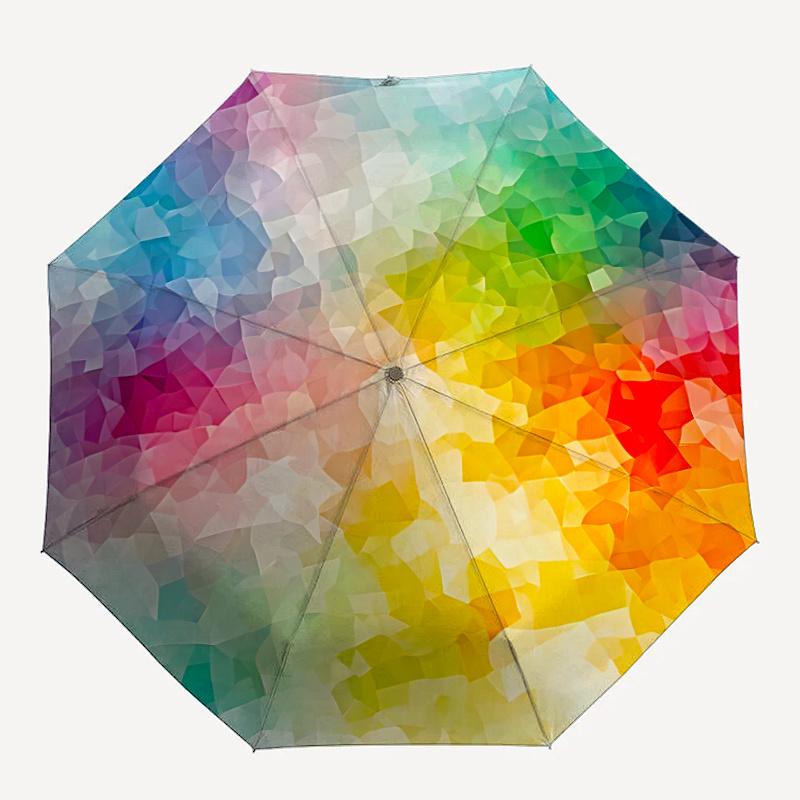 

1pc Color WheelAutomatic Open/close Umbrella, 8-Rib sturdy structure, Portable Travel Umbrella, Parties, Everyday Usec23
