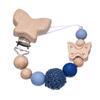 2Pcs Cartoon Animal Butterfly Beech Wooden Pacifier Baby Pacifier Clip Nipple Holder Dummy Holder Pacifier Clip for Baby Toys