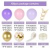 Butterfly Pink Purple Balloon Garland Arch Kit Birthday Party Decor Kids Baby Shower Latex Ballon Chain Wedding Party Supplies