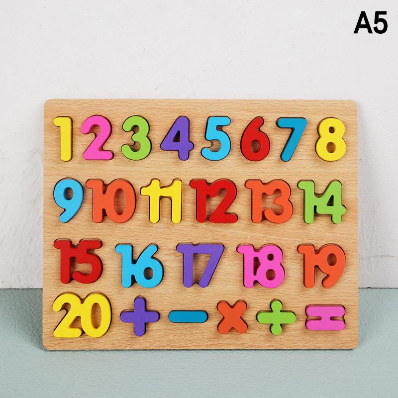 

Kids Alphabetic Arithmetic Number Puzzle Wooden Montessori Preschool Learning Educational Game Toy Birthday Gifts For Children