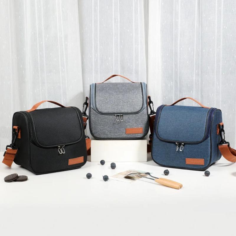 Fresh-keeping ice packs, large-capacity picnic meal packs, hand-held insulated bags, and crossbody insulated lunch packs