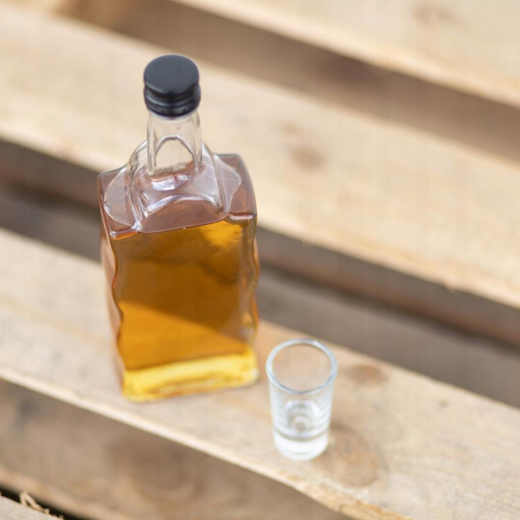 50X Butelki Fala 500 Ml + Zakrętka Długa Szklane Butelki Na Bimber Wódkę