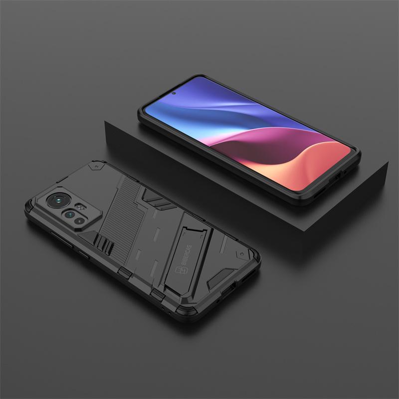Pouzdro s magnetickým stojanem a držákem pro Xiaomi Mi 12 Pro 12X 5G, zadní kryt s držákem pro Xiaomi Mi 12 Lite Mi 12X a držákem na telefon