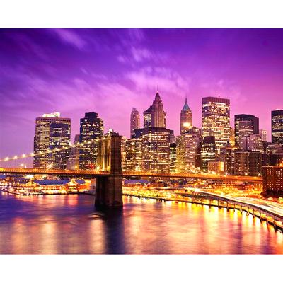 5D fai da te diamante ricamo città paesaggio notturno pittura diamante rotondo punto croce mosaico decorazioni per la casa