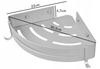 Metal corner bathroom shelf loft + shower hangers for cosmetics