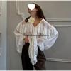 Long-Sleeve V-Neck Beach Cover-Up Top
