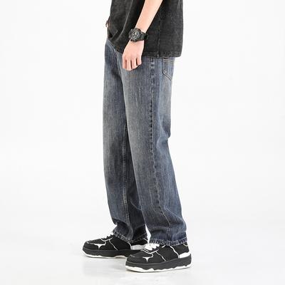 Gerade Jeans Plus Size Hosen Frühling Herbst Herren Lose Elastizität Hose