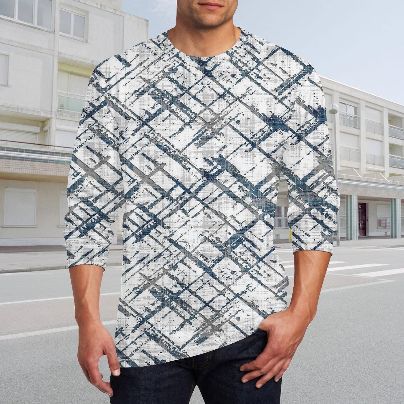 

Муж. Футболка Круглый вырез Одежда Одежда На открытом воздухе Длинный рукав С принтом Модельер Винтаж XL белый