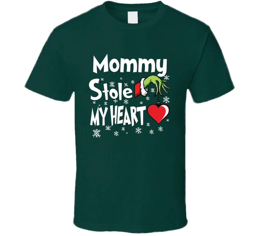 Mommy Stole My Heart Christmas Holiday Funny Gift T Shirt M