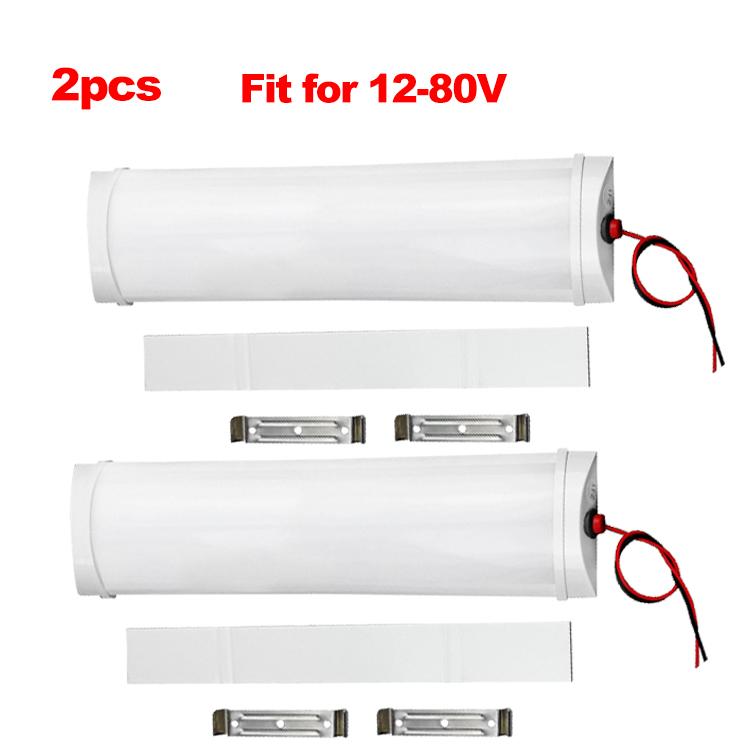 1/2x 72LED 12V-80V Ceiling Light RV Interior Trailer Boat Cargo Camper Lamp LED Lights for Car Accessories Van Car Led Light Dome Lights 6