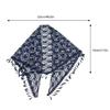 Stylish Lace Triangular Headscarf Hollowout Fringed Shawl With Flower Pattern Great For Fashion Enthusiasts Women Favor