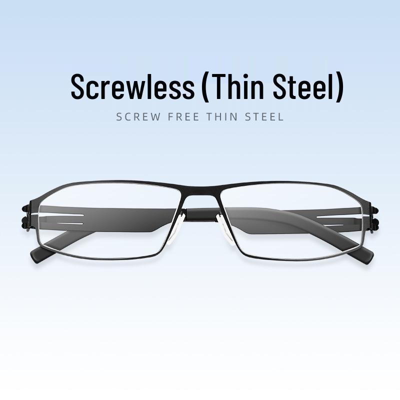 Ultra-light German Screwless Metal Glasses Frame for Men s Myopia