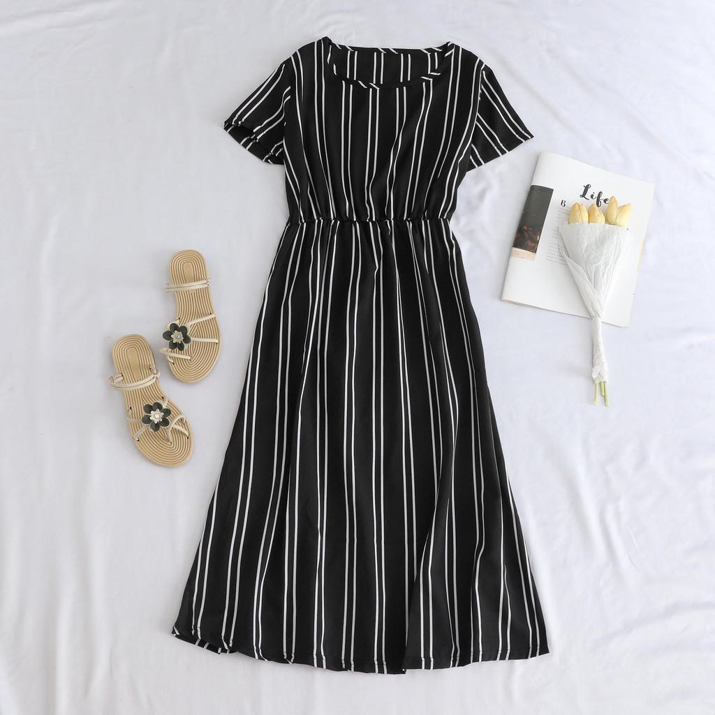 Southeast Asia Elegant Age-Reversing Midi Dress for Middle-Aged Women