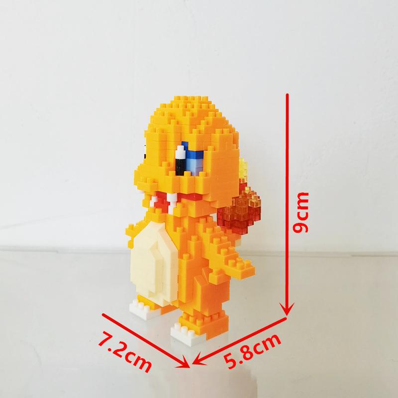 Anime Pokémon Building Blocks Assembly Anime Charizard Doll Blastoise Bulbasaur Gengar Bricks Figures Toy for Kid Gift