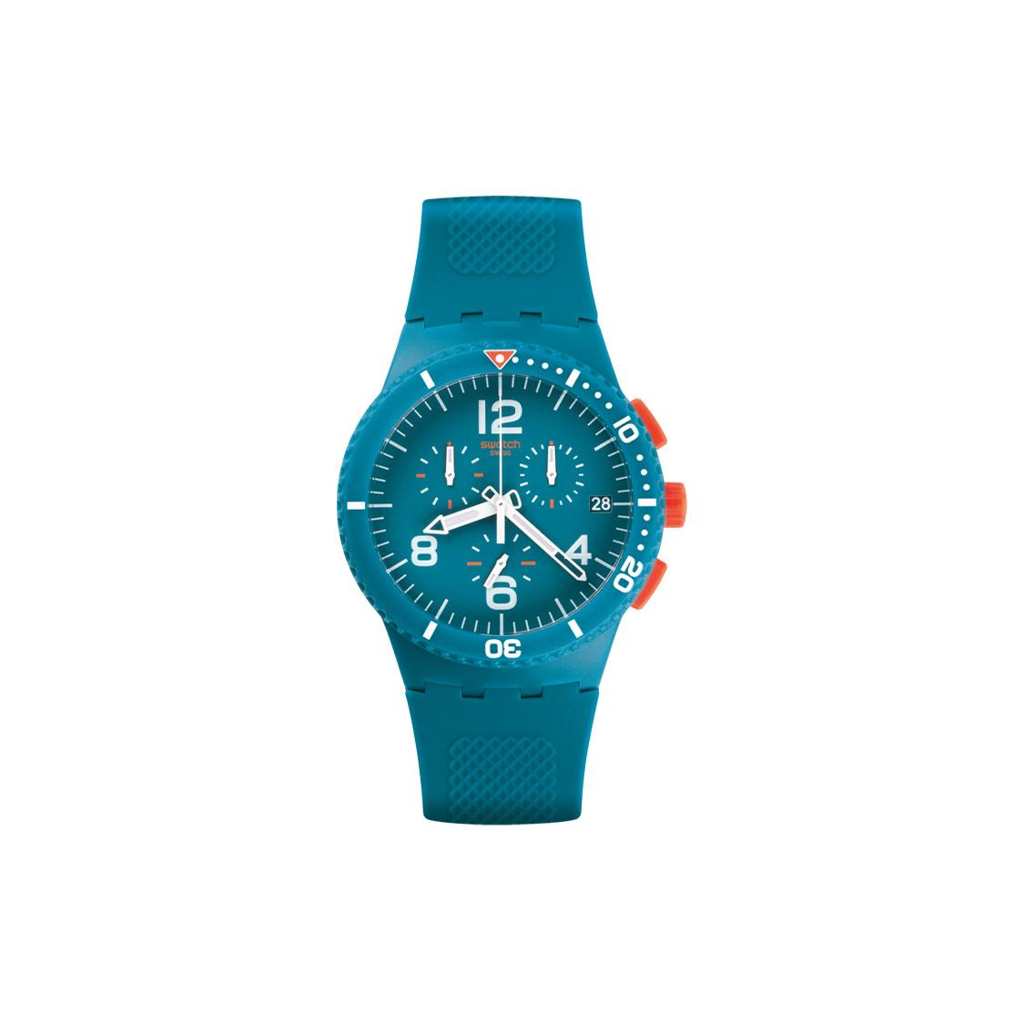 SWATCH Unisex 42mm Blue Watch SUSN406 SUSN406 Blue