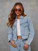Windy Spring Fashion Casual Loose Women's Denim Jacket Pants Set