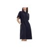 FILA Logo Woven Loose Polo Short Sleeve Dress Women Dresses Legendary-Blue F11W334303FNV