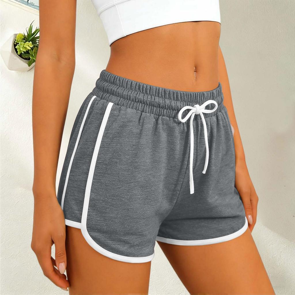 Women's Sports Shorts Drawstring Shorts With Side Pockets Casual Loose Pants