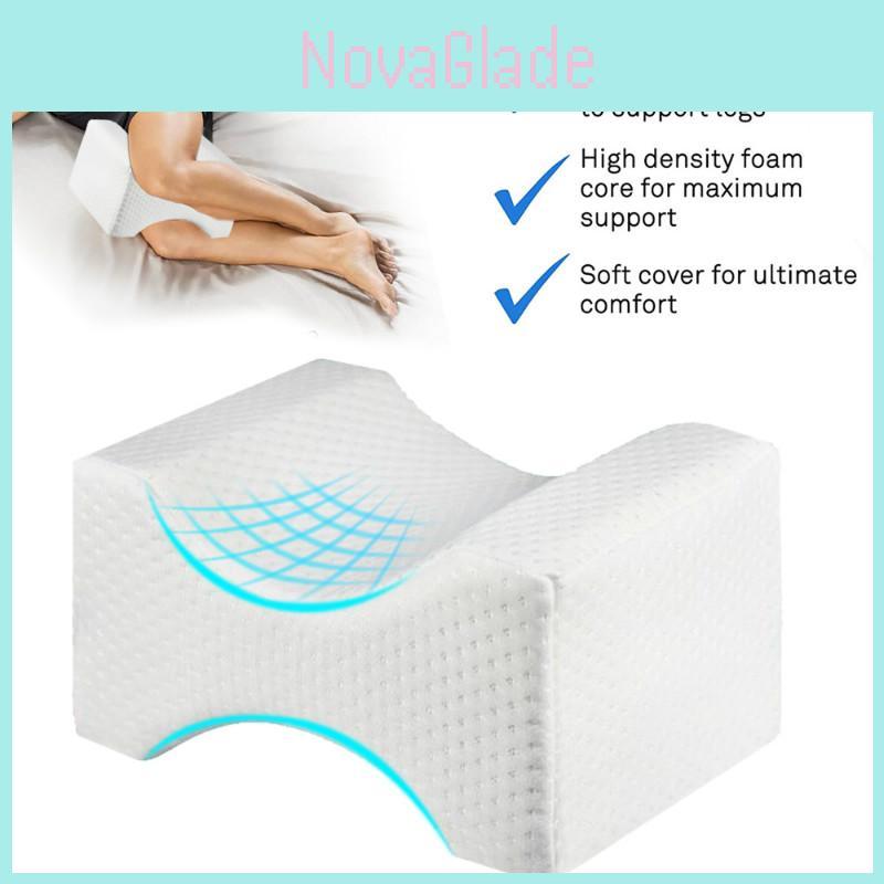 Memory Foam Knee Pillow For Side Sleepers With Ergonomic Design And Breathable Cover