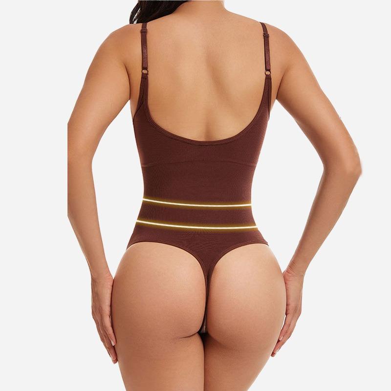 Women Sexy Back Shaping Tummy Control Thong One Piece Bodysuit Shapewear
