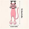 3pcs PVC Cat Bookmarks, Durable Acrylic Material, Colorful Cat Page Markers, Suitable for Readers and Cat Lovers, Suitable for Office and School Use