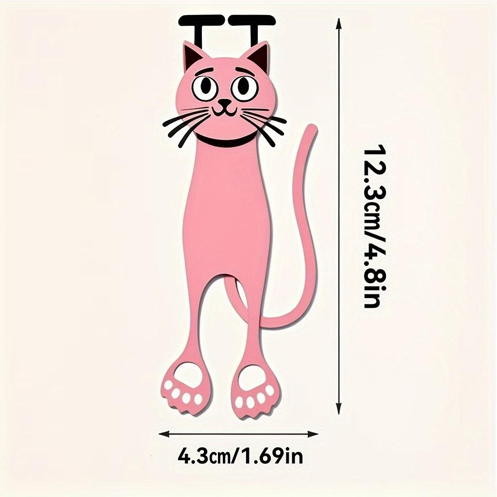 3pcs PVC Cat Bookmarks, Durable Acrylic Material, Colorful Cat Page Markers, Suitable for Readers and Cat Lovers, Suitable for Office and School Use