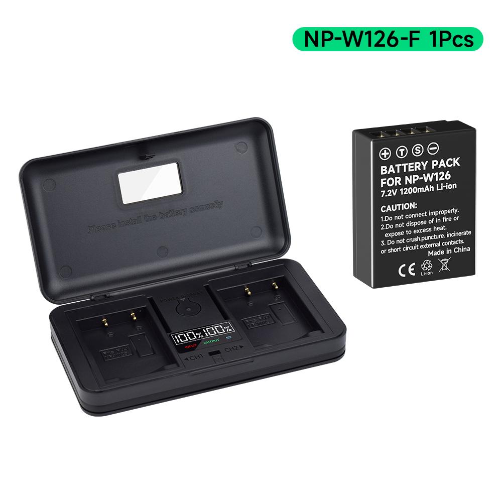 

PALO NP-W126 Аккумулятор 1200 мАч + двойное зарядное устройство с ЖК-дисплеем для Fujifilm Fuji XPro1 XT1 HS30EXR X-T20 XT20 X 100 NP-W126 S чёрный