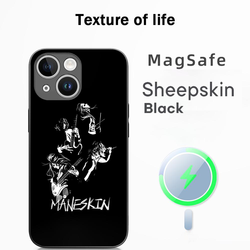 

ManeS-skinS Hip Hop band poster Phone Case For iPhone 17 16 15 14 13 12 Plus Pro Max High-end Luxury Magsafe Sheepskin iPhone 12 Pro Max